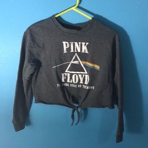 Pink Floyd hoodie crop top